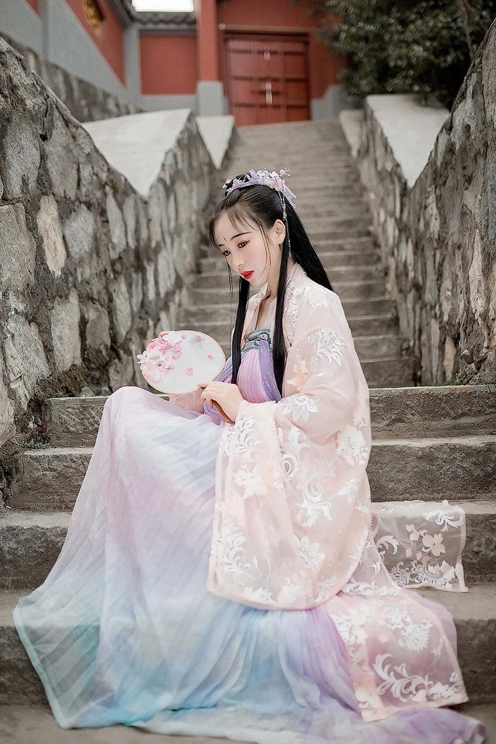 Vintage Tang Suit Kuno Hanfu Wanita Tradisional Cina Kostum Putri Peri Nasional Tari Wanita Hanfu Kostum