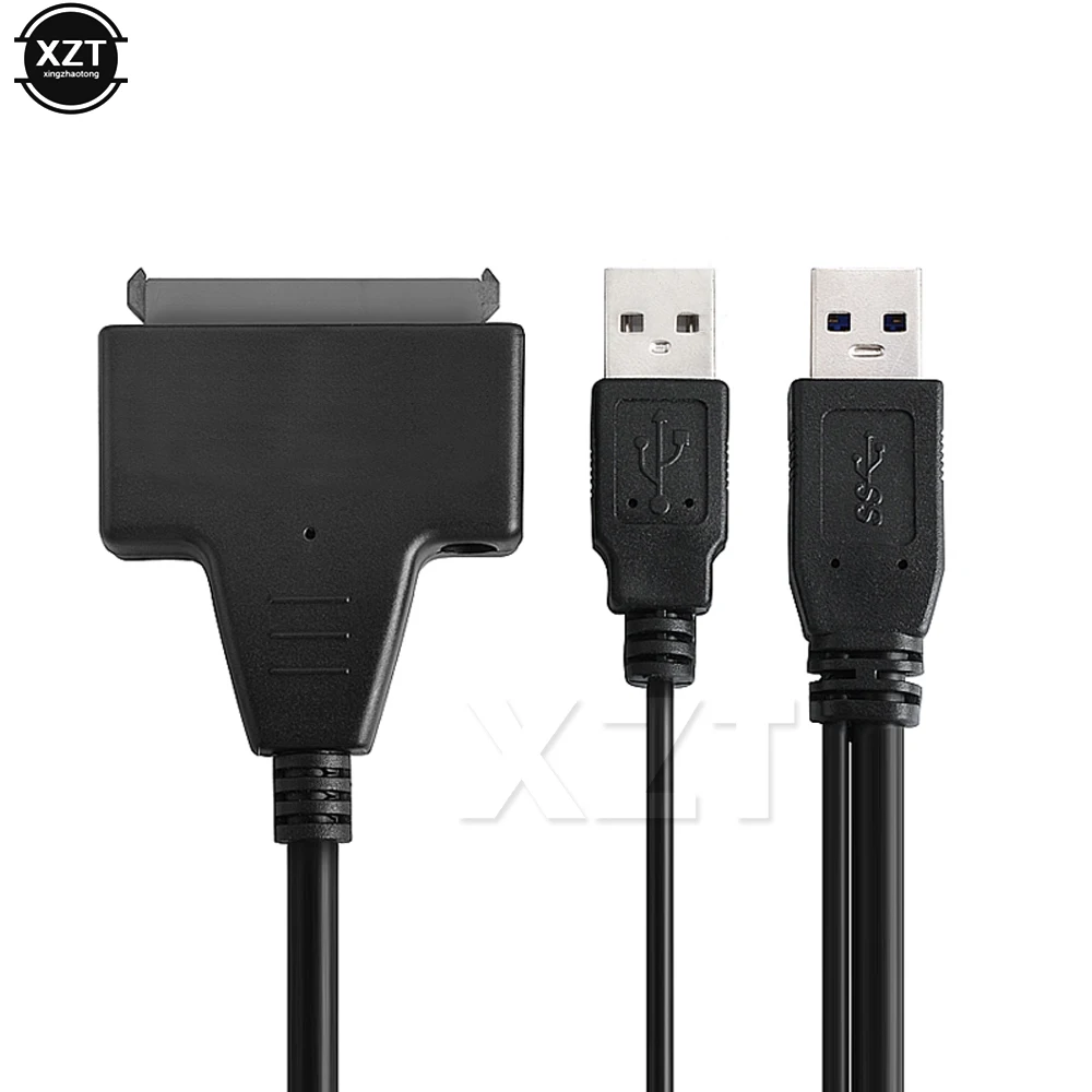 SATA to USB 2.0 To 7 15 22pin Adapter Cables External Power For 2.5'' Ssd Hdd Hard Disk Drive Converter