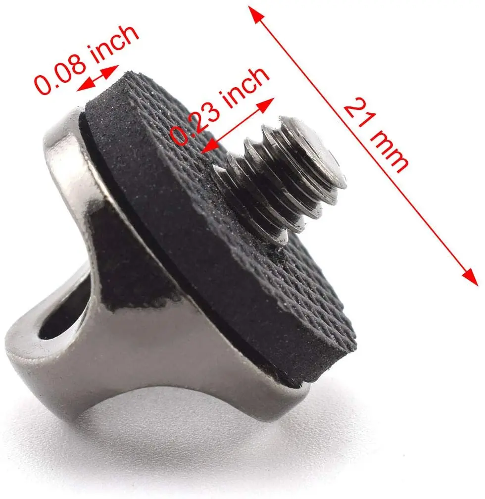 جديد 3 قطعة 1/4-20 الموضوع مثبت الكاميرا حامل مع المطاط غسالة ل quickedition كاميرا الرقبة حزام/الرقبة حزام