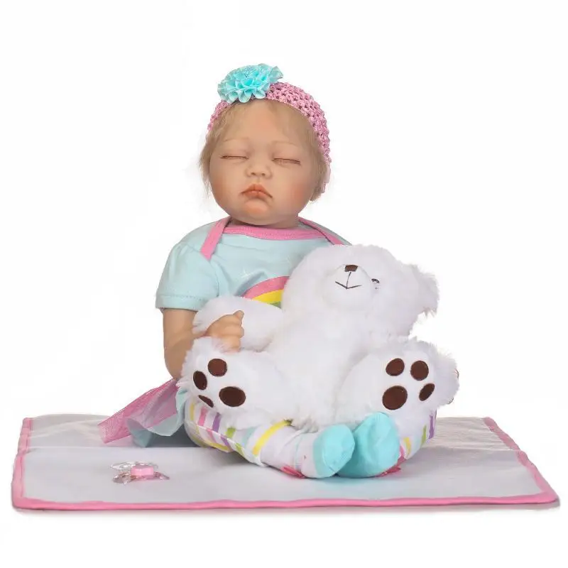 

bebes doll withThe simulation baby reborn dolls Children's playmates, children's holiday gifts