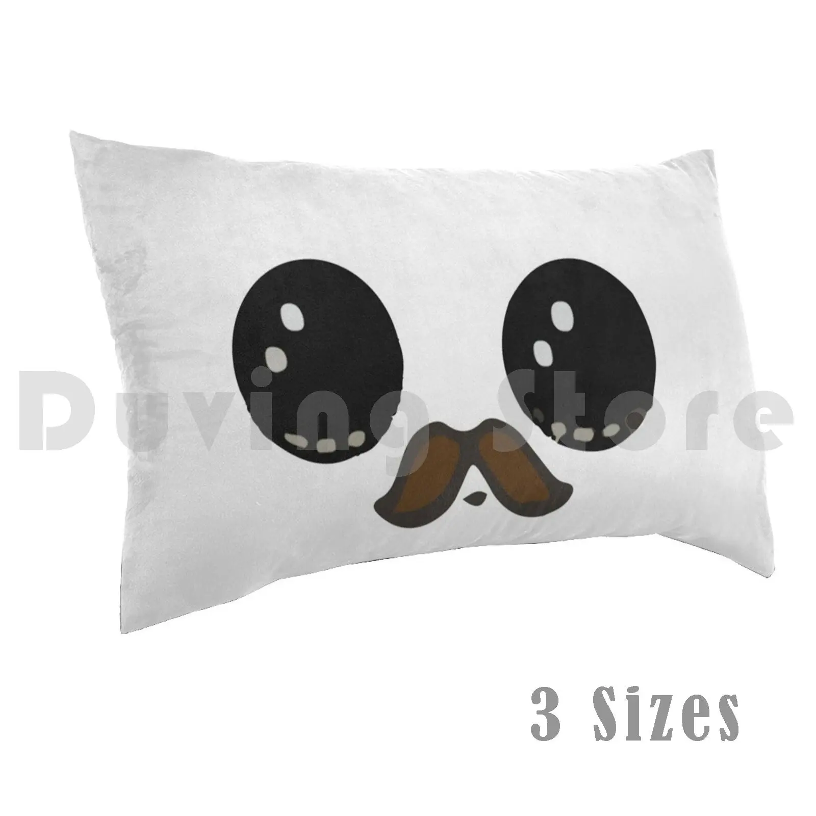 Mustache Pillow Case DIY 50*70 Cartoon Face Moustache Beards Smile Eyes Bearded Humour Bearded Men Big