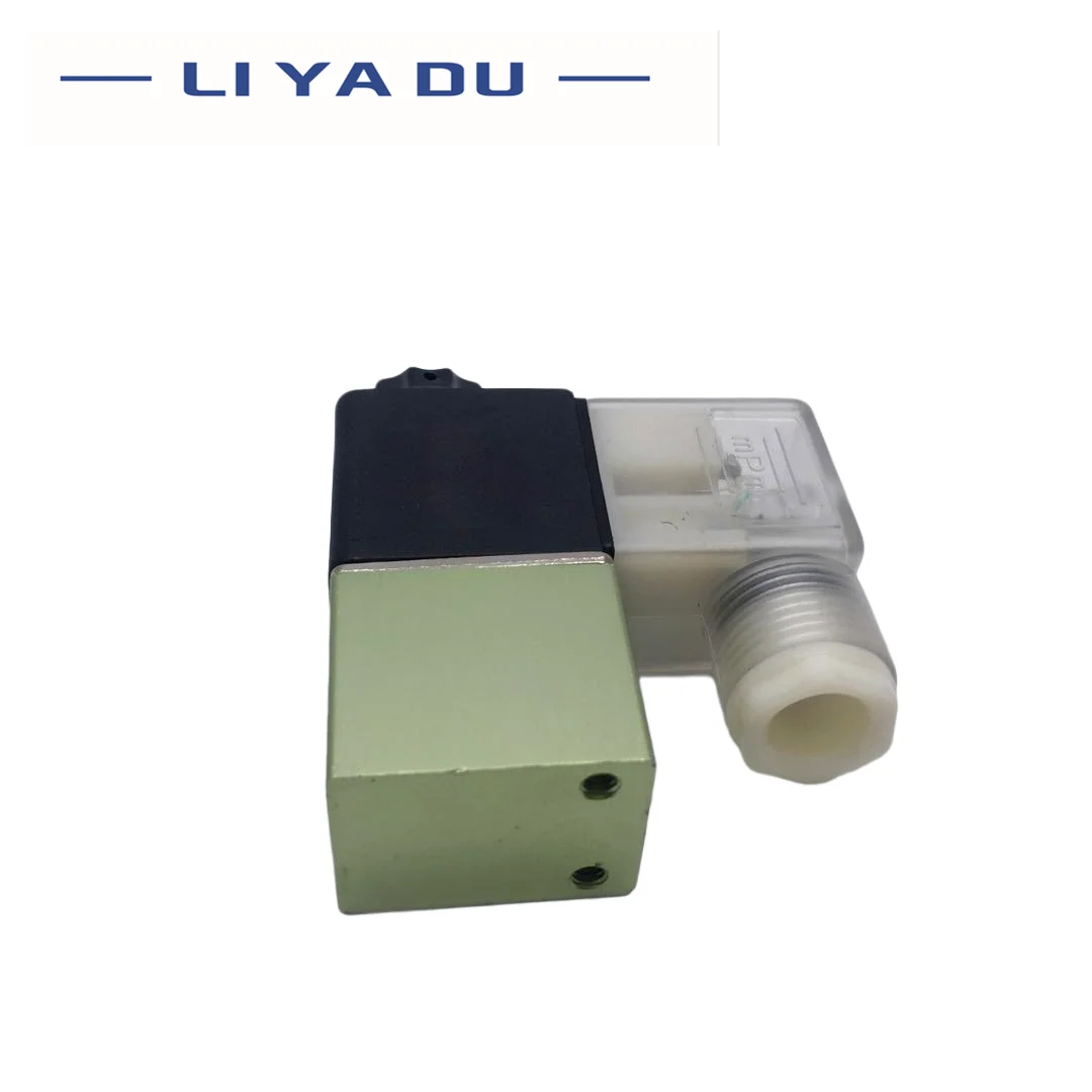 2V025-06 2V025-08 Normally Closed Air Water Oil Solenoid Valve Coil Led 2 Port 2 Ways 220V 12V 24v Air Magnetic Valve Pneumatic