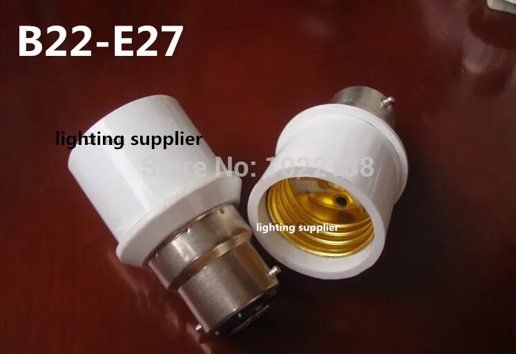 

Free Shipping 6pcs/lot B22 to E27 LED lamp base Socket Converter Adaptor BC to ES B22-E27 Edison Screw bayonet cap Lamp Holder