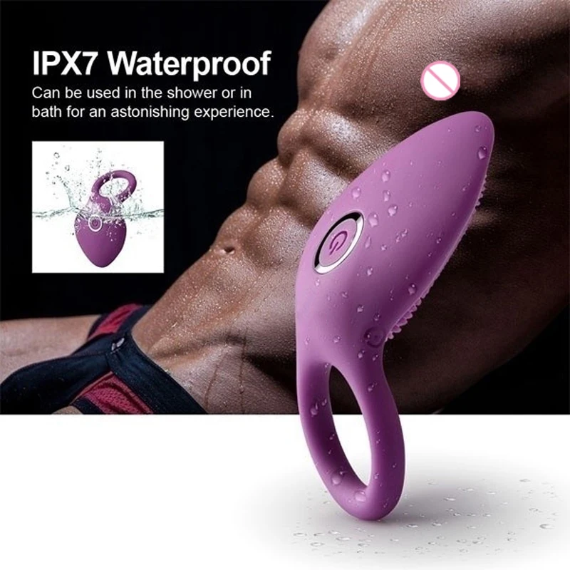 

Vibrating Penis Ring Men Cockring Clitoris Stimulate Vibrator Delayed Premature Ejaculation Rings Adult Sex Toys for Couples