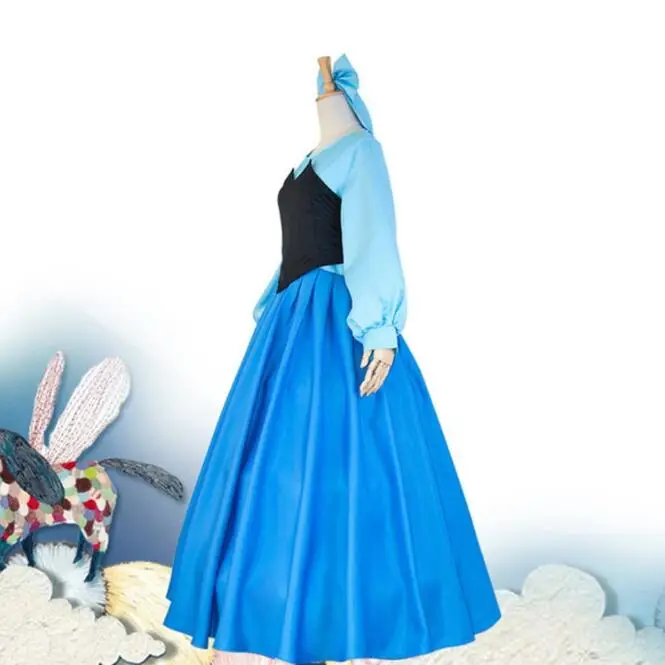 Elegant die kleine Meerjungfrau Cosplay Ariel Kostüm Erwachsene blau Prinzessin Kleid für Frauen Halloween Party sexy Phantasie Tanz Performan