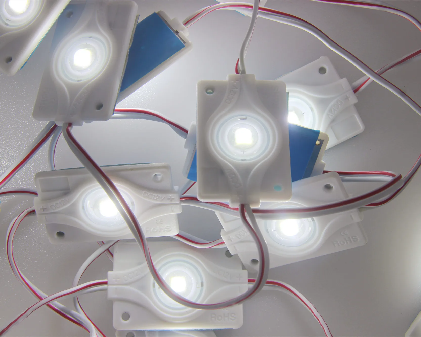 40PCS Led Module UL Listed Led Modules Lens for Double Side Light Box White 12V  Waterproof IP65 SMD5054 with Tape Adhesive Back