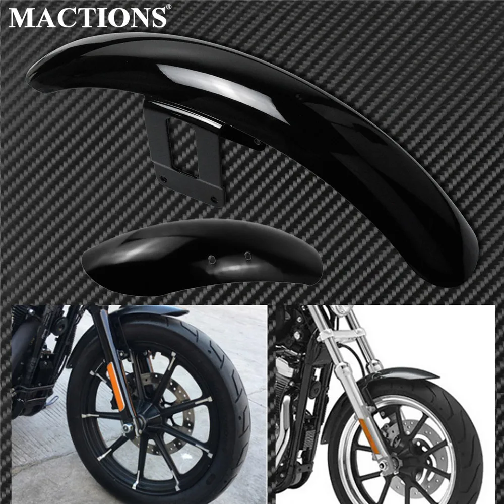 

Motorcycle Front Fender Mudguard Fairing Cover Gloss Black For Harley Sportster Forty Eight 48 1200X XL 1200 10-17 XL883 04-16