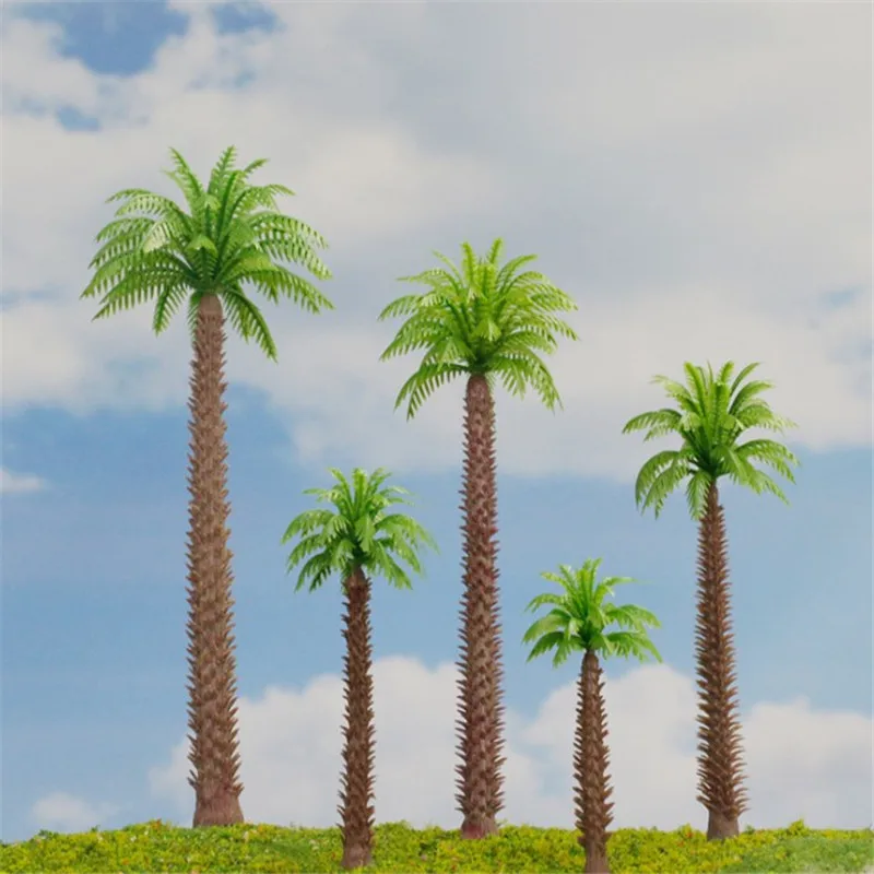 100pcs/lot 6.5cm 1/200 Scale Plastic Model Palm Tree In Architecture Model Building Maker