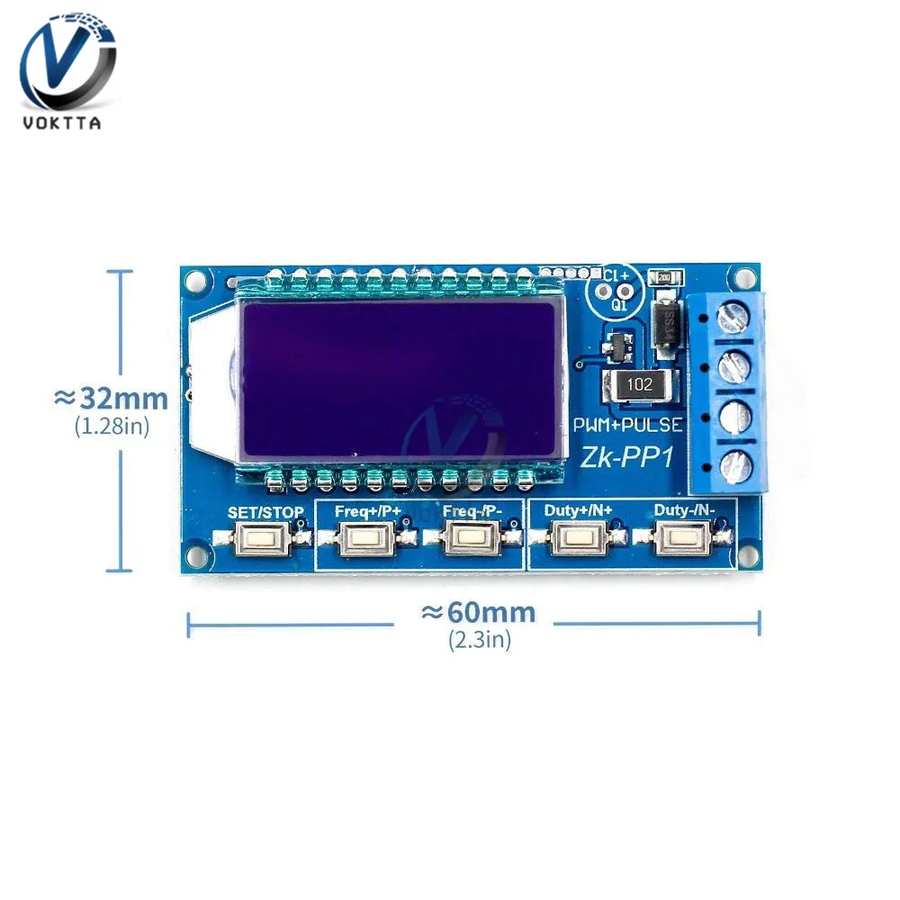 3.3 -30V PWM Pulse Number Frequency Duty Cycle Adjustable Signal Generator Module LCD Display Square Wave Rectangular Wave