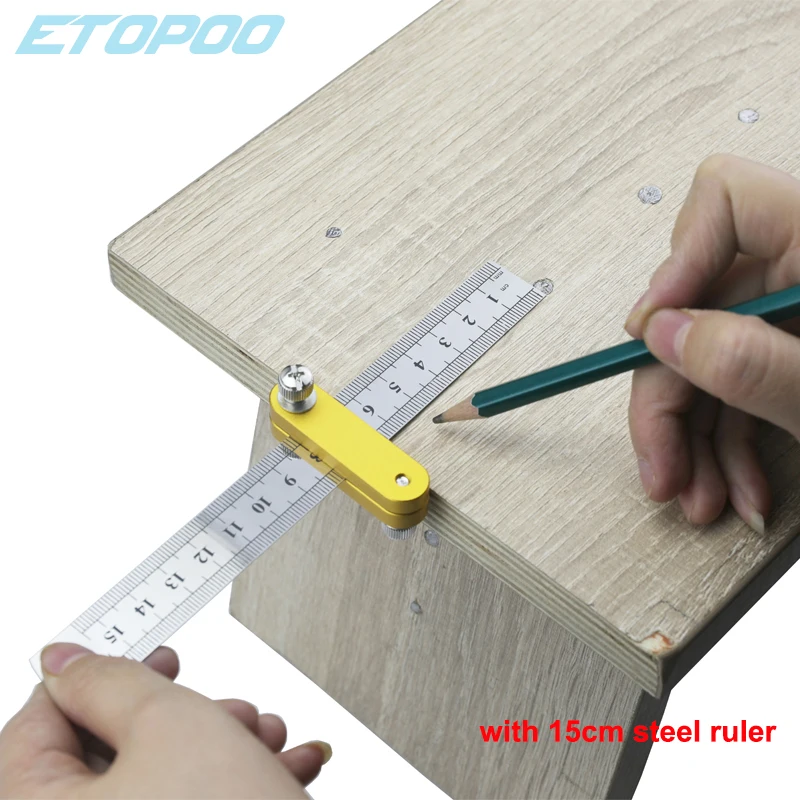 Linijka scriber lokalizacja obróbka drewna rysunek Scriber linijka pozycjonowanie blok linia do obróbki drewna Scriber Gauge 15 20 30cm linijka stalowa