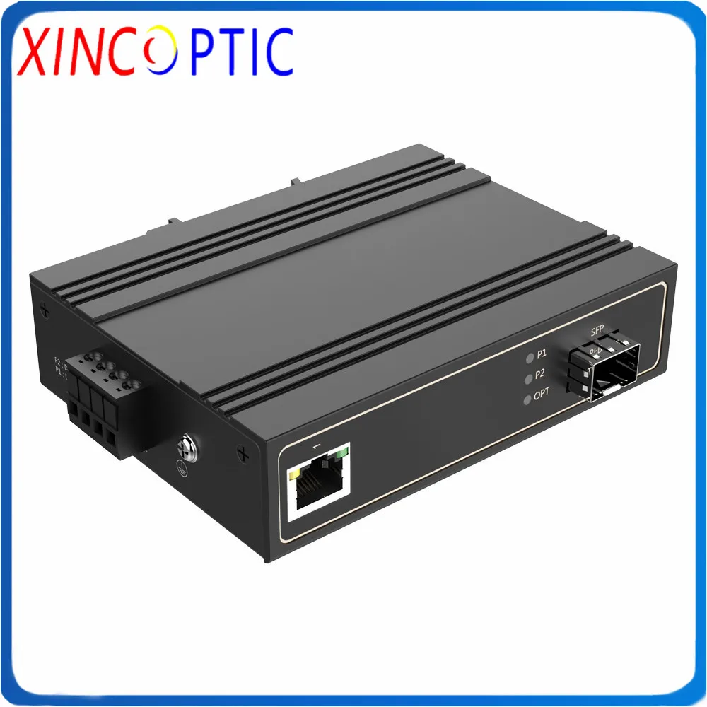 1SFP+1RJ45, excluding SFP,IP40,Din Rail Mounted Industrial Fiber Switch