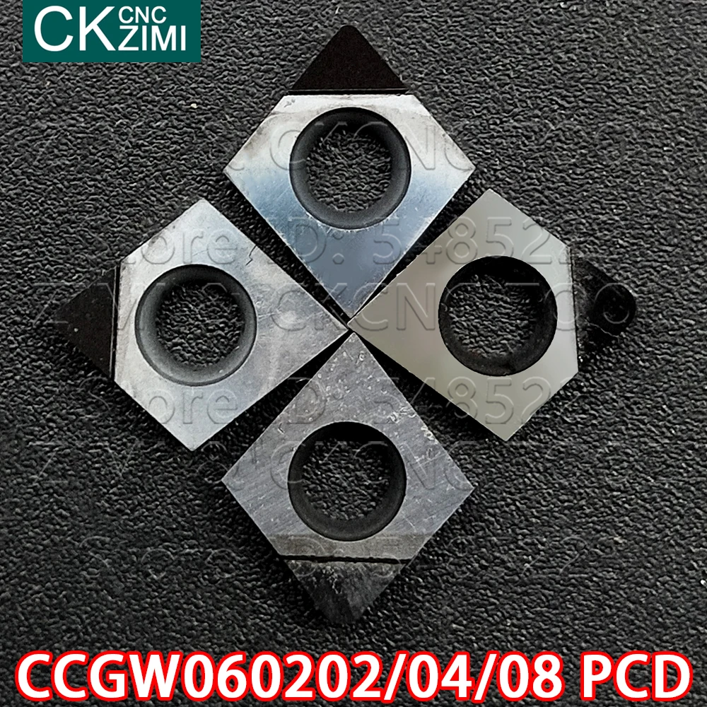 CCMT CCGW060202 PCD CCGW060204 PCD CCMT CCGW060208 PCD Dimamond PCD CNC вставки токарные режущие инструменты CCMT CCGW 0602 для алюминия
