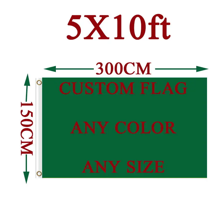 Custom Flag 5x10FT Giant Banners Design Logo Words 150x300cm For Event Exhibition Trade Show Outdoor Decoration