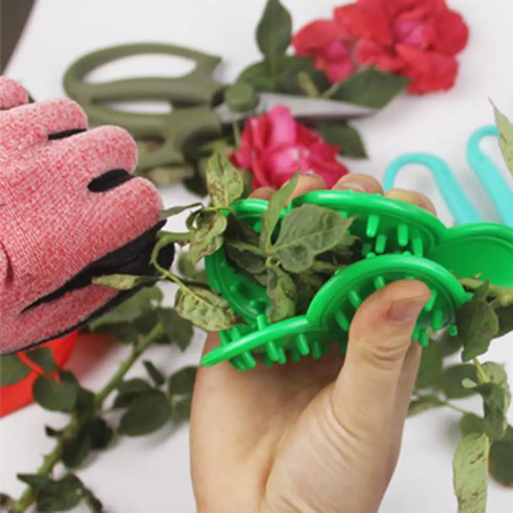 2pcs di Plastica Rosa Spina Stelo Foglia Stripper Potatura Rami di Fiori Rosa Pinza Giardino Spina Strumento di Rimozione