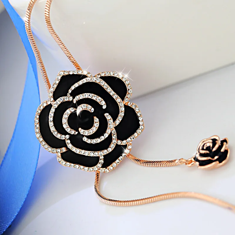 Camellia Sweater Necklaces Long Winter Necklace 2021 Trend Flower Rose Luxury Brand Jewelry accessories Wholesale price