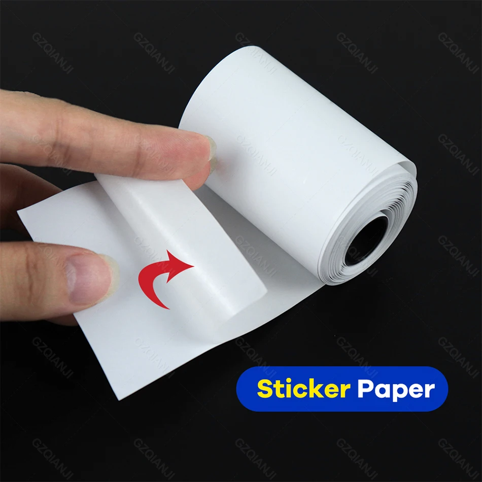 For All Peripage A6 A8 A3 A9 Paperang P1 P2 White Blue effect 58mm Thermal Printer Photo Paper Sticker Label Paper Self-adhesive