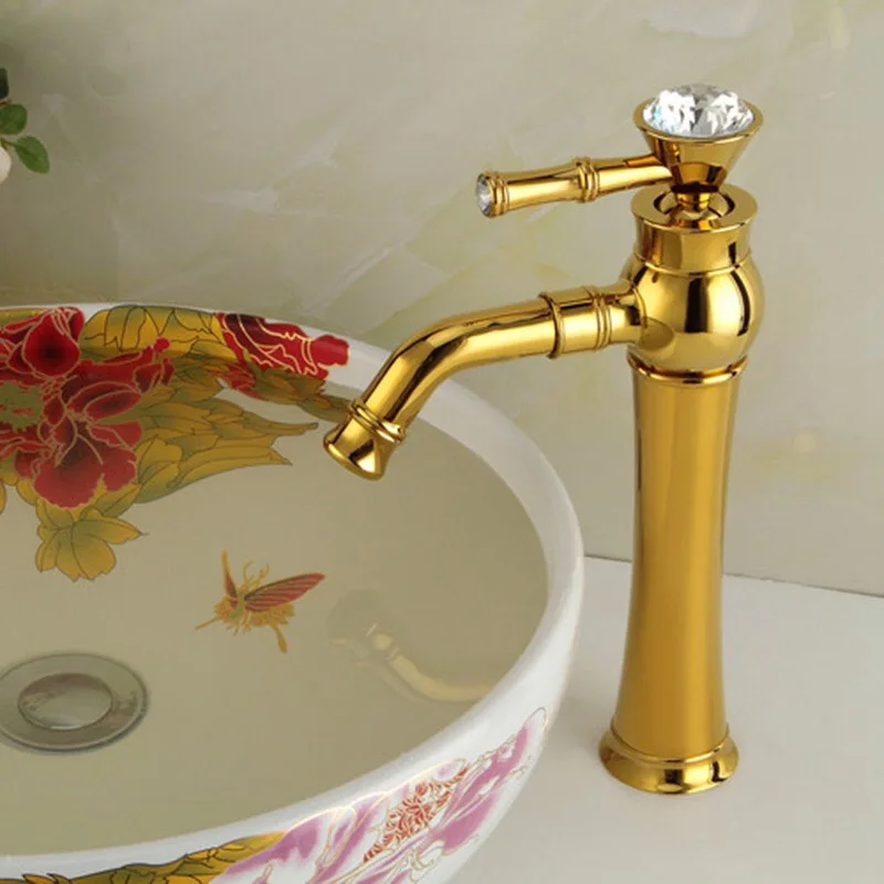 Gold Color High Quality Single Handle Bathroom Kitchen Faucet