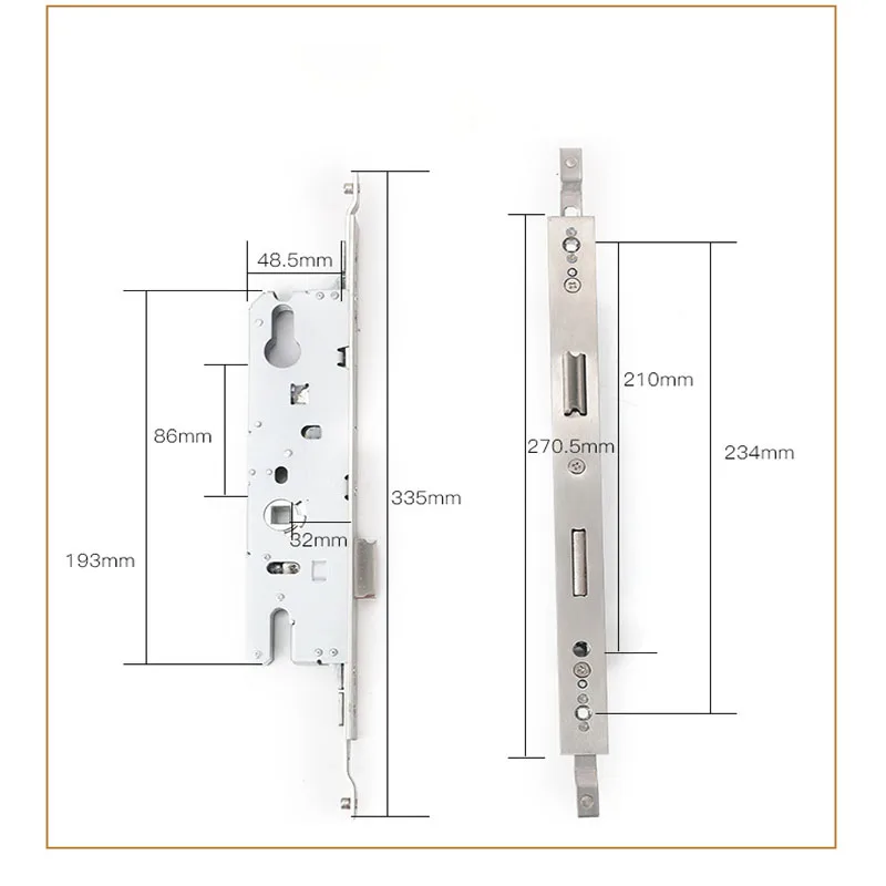 Imagem -02 - Universal Sliding Door Lock Body Lock Core Segurança Locks Parte Estreita 8535