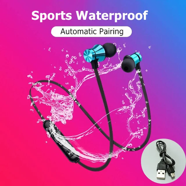 Magnetic Wireless bluetooth Earphone XT11 music headset Phone Neckband sport Earbuds Earphone with Mic For iPhone Samsung Xiaomi