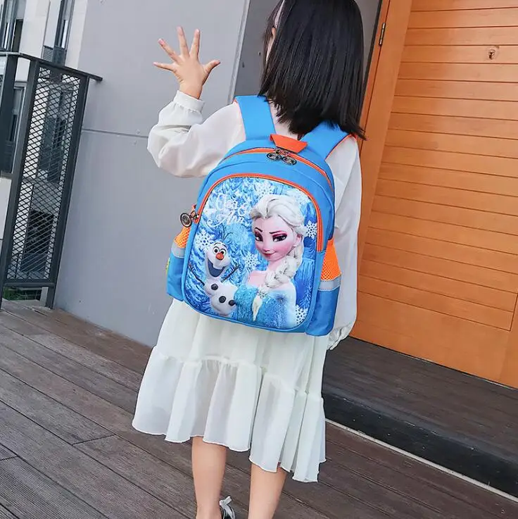 Saco de escola congelado bonito para meninas, Snow Queen Bags, Elsa, olaf, brinquedo infantil, mochila boneca