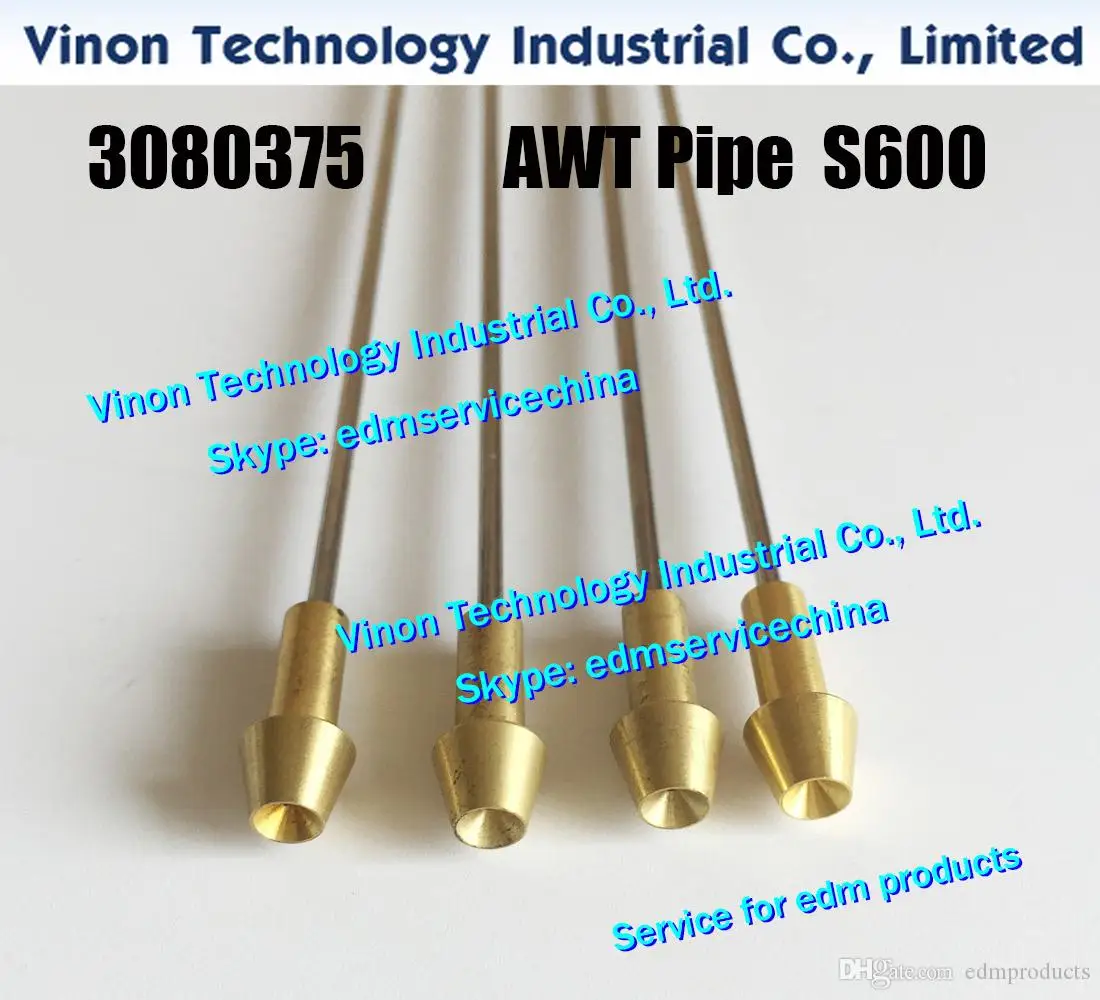 3080375 edm AWT Pipe L=285 D=2.0-1.0mm S600 Upper for Sodic A500,A325,AP200L,AP450L AWT 85 type 0200429 edm AWT PIPE for 85