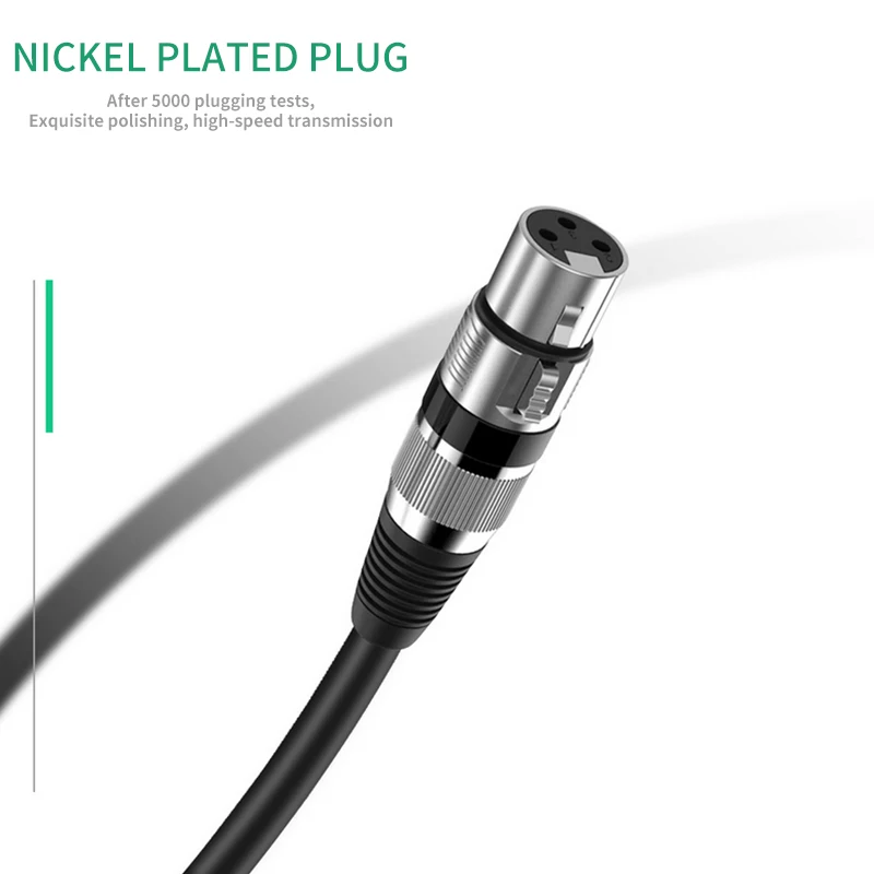 Kabel XLR męski na żeński M/F 3Pin OFC Audio folia kablowa + pleciony ekranowany do wzmacniacza mikser do mikrofonu 1m 2m 3m 5m 10m