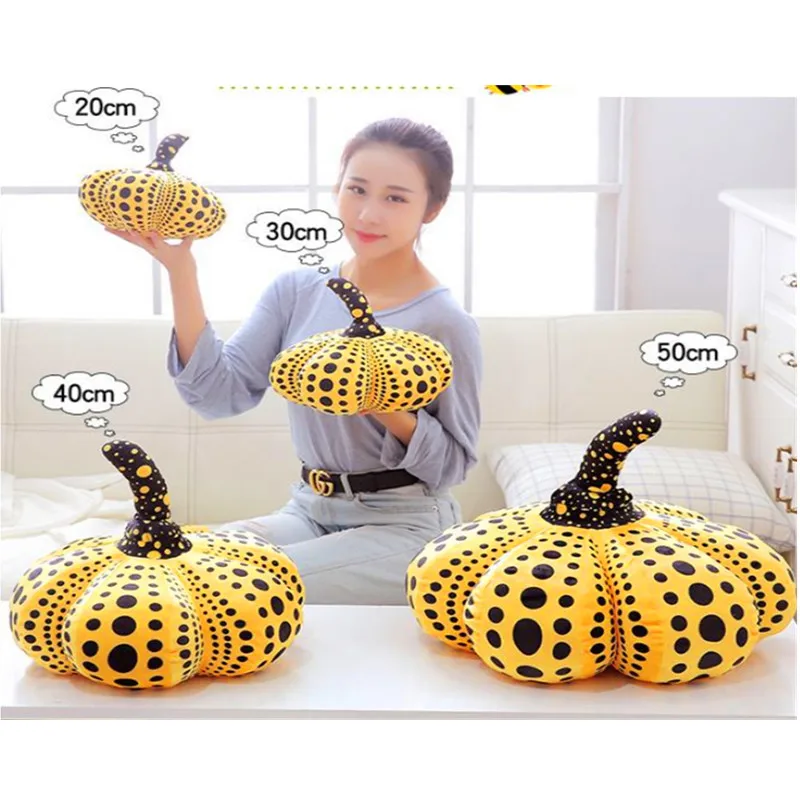 YAYOI KUSAMA WAVE POINT SIMULATION PUMPKIN PLUSH PILLOW CREATIVE OFFICE LUNCH BREAK PILLOW STUFFED TOYS HALLOWEEN GIFT X1337