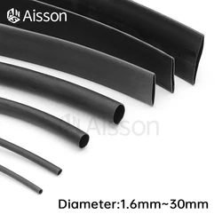 1M Length 3:1Black Heat Shrink Tube With Double Wall Glue Tube Diameter 1.6-30mm Cable Adhesive Lined Sleeve Wrap