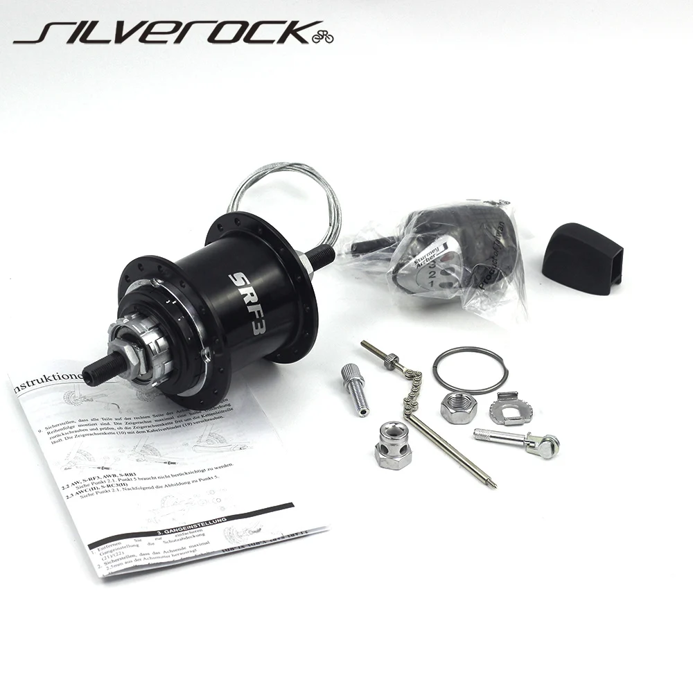 SILVEROCK 6-biegowa piasta SRF3 (W) 3x2 prędkości do roweru wycieczkowego Brompton 3SIXTY Wewnętrzna zmiana biegów Piasty rowerowe Refit Upgrade Wheelset