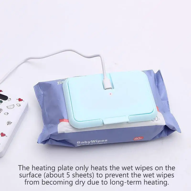 Baby Wipe Warmer Wipes Heaters Mini Napkin Thermostat Wet Tissue Heating Box Heating Box Cover Mini Tissue Paper Warmer