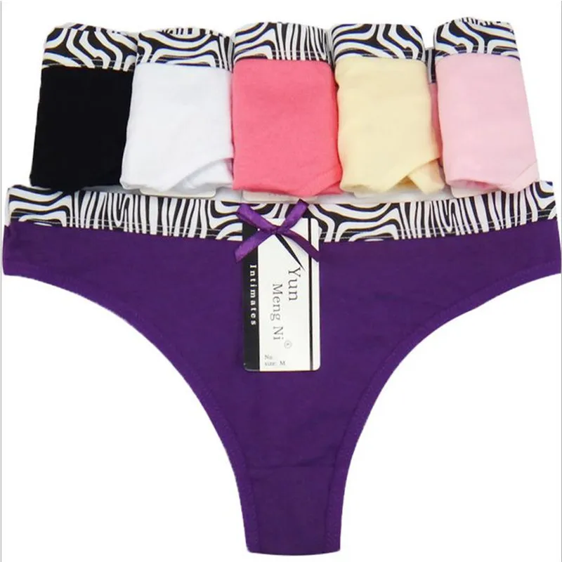 New Style 5pcs/Lot Mrs Thong Fashion Sexy Cotton Panties T Women's Panties Girl Briefs 87315