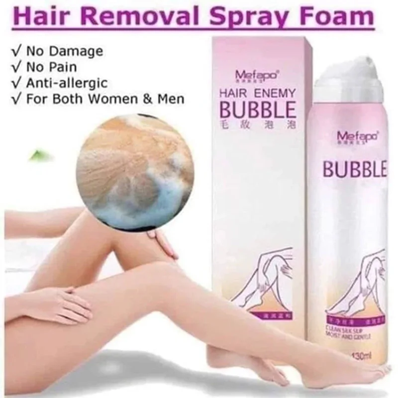 Hair Enemy Removal Bubble Hair Remover Mousse Hair Removal Spray for Body Leg Arm Underarm Private Parts Men Women