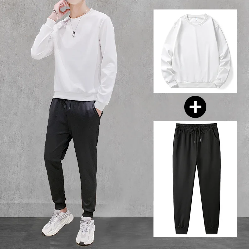 Casual Mens Clothing 2 Pieces Sets Tracksuit for Men Sets Hooded Sweatshirt Pullover Hoodie+pants Sportwear Suits Ropa Hombre