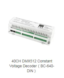 DC12V-24V 24CH 32CH 40CH DIN Rail DMX512 Decoder RJ45 Terminal Block DMX TO PWM 8/16bit For LED Single color CCT RGB RGBW  Lamp