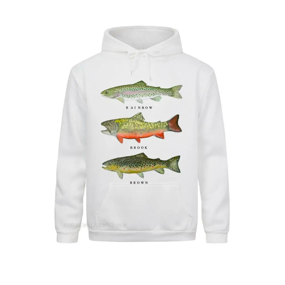 

Men Hooded Pullover Brown Rainbow Trout Triad Funny Fishing Fly Fishing Jacket Clothes Cotton Printed Clothes