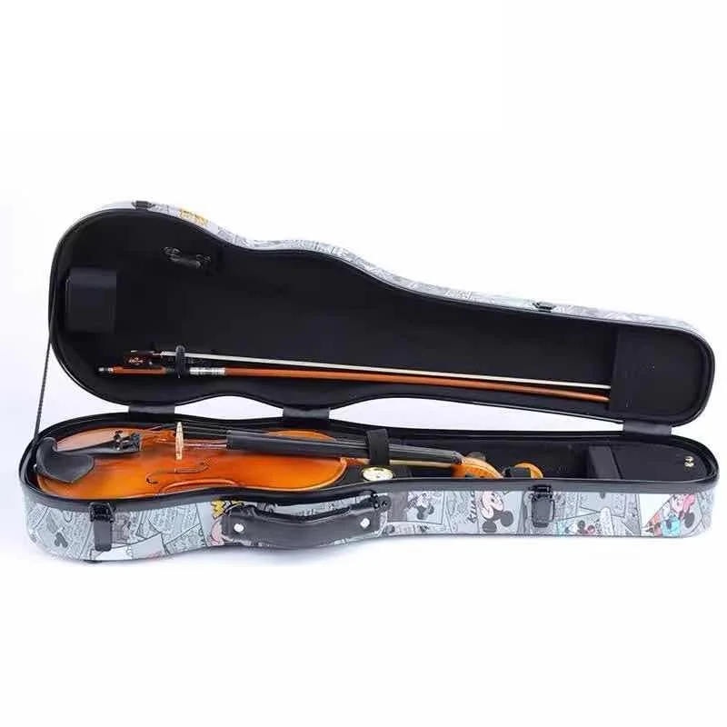 Carbon Fiber Violin Hard Case, Light Music Box, High Quality, 4/4 in Fation, 3/4, 2/4, 1/2, 1/4