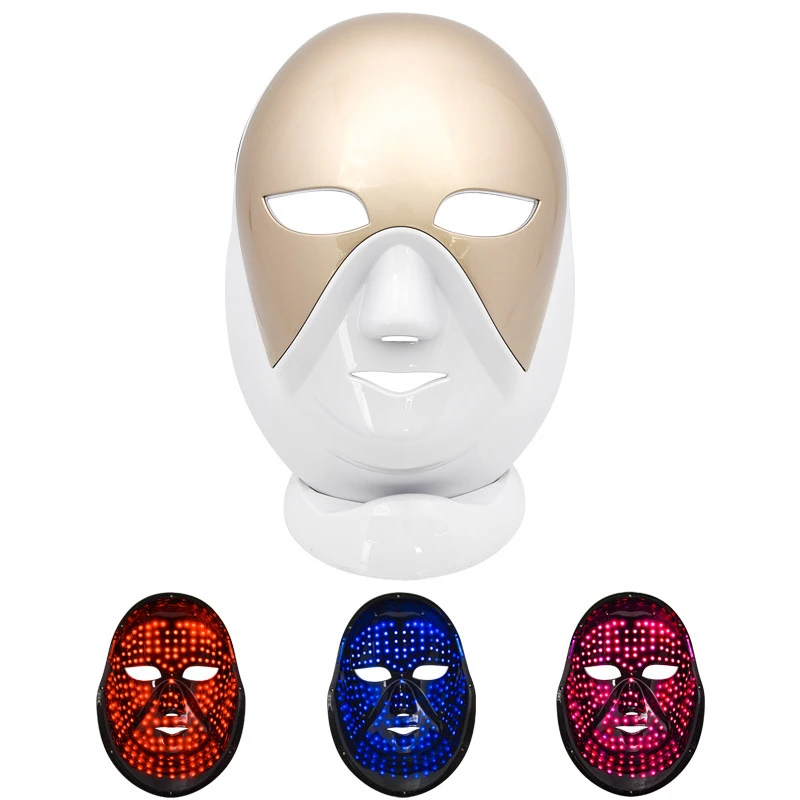 Wireless charging LED beauty mask Home touch photon skin rejuvenation instrument Red and blue beauty instrument