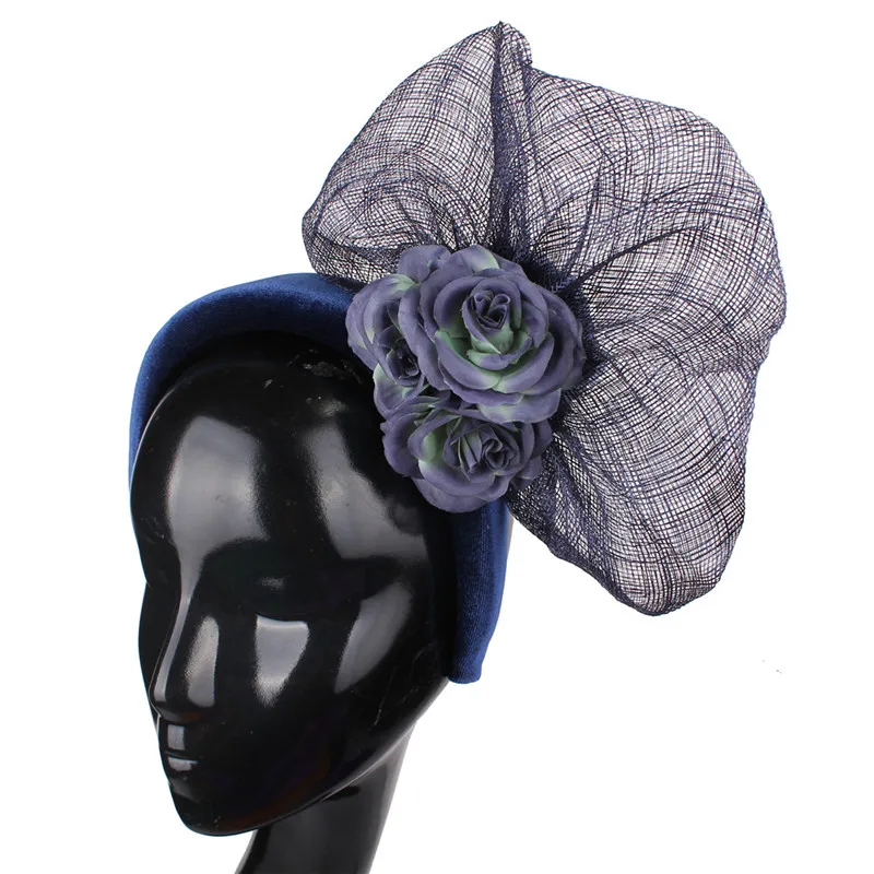 Gorgeous Women Fashion Headwear Flower Ladies Fascinator Hat Hair Band For Formal Dress Party Dinner Headdress Cocktail Party