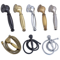Black Gold Chrome Brass Bath Hand Held Shower Head Antique Bronze Shower Head Water Saving Copper Handheld Sprayer