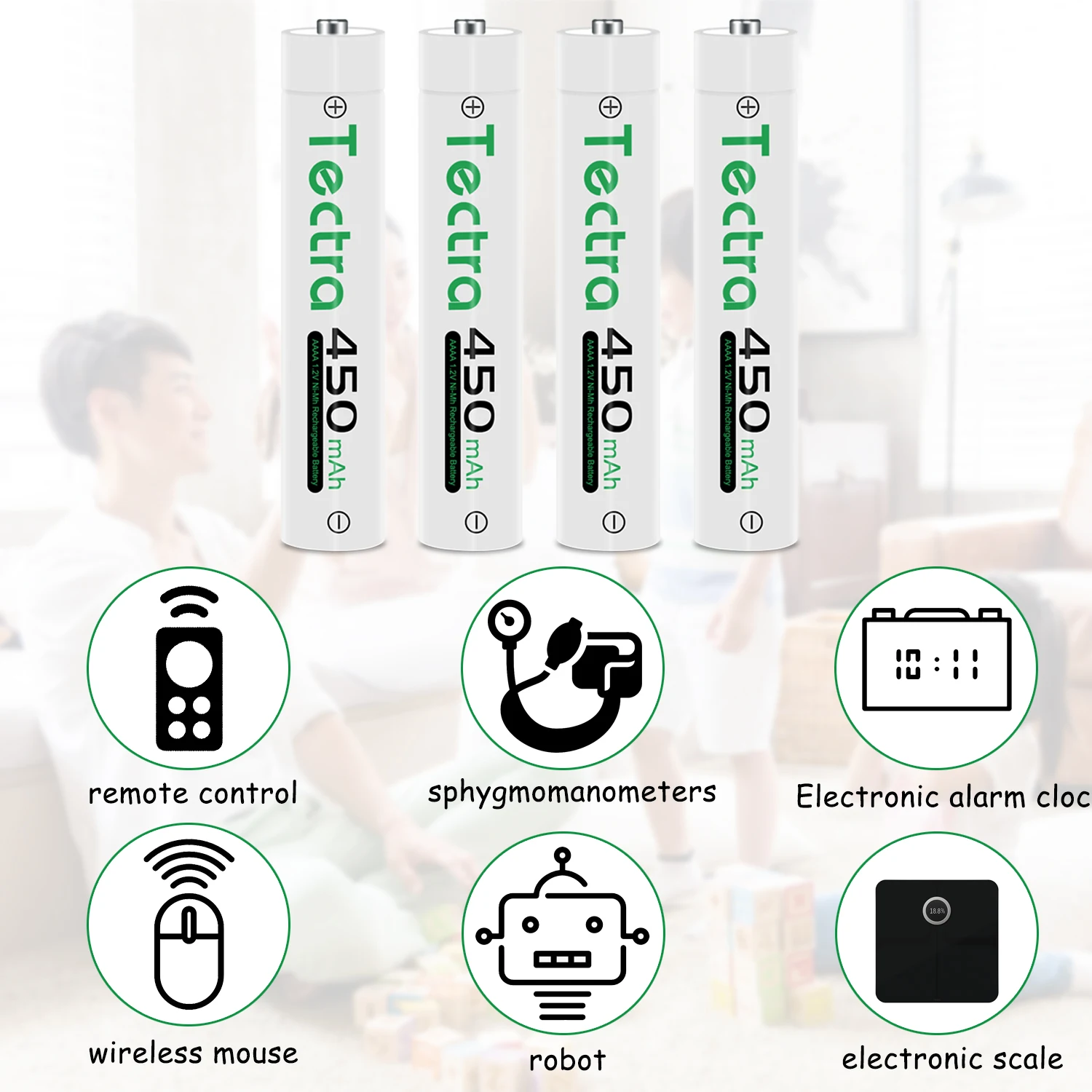 Ni-MH 1.2V 450mAh akumulatory AAAA i ładowarka do pióra powierzchniowego, budziki, latarki, głośnik Bluetooth