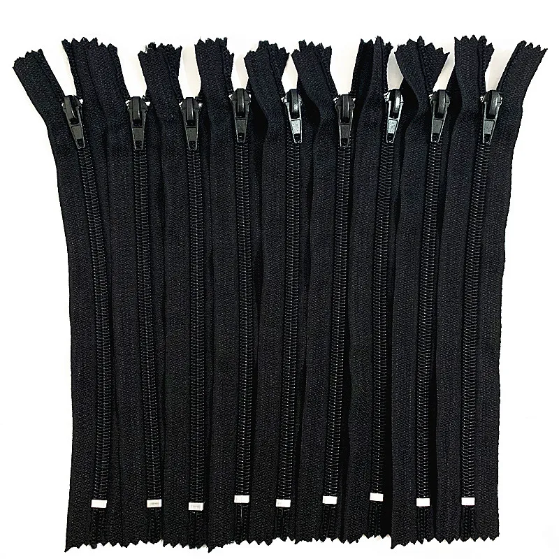 

10pcs 5 # 15cm/20cm/25cm/30cm/35cm/40cm/50cm/55cm/60cm Black Nylon Zipper Tailor Sewer Craft Handicrafts and FGDQRS