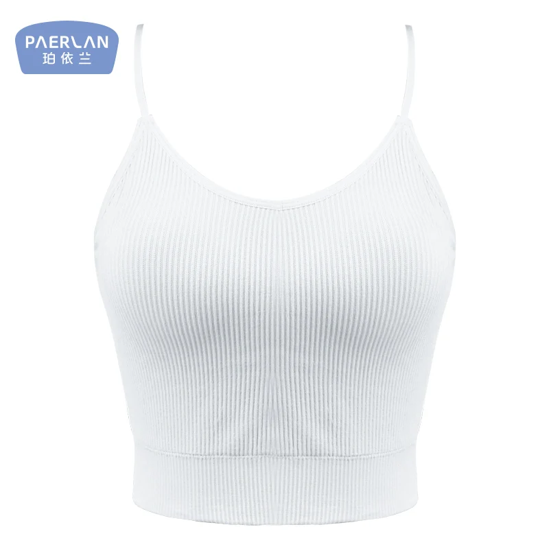 PAERLAN Can wear a sling female vest bra bra integrated sexy bottoming with chest pad without wearing underwear