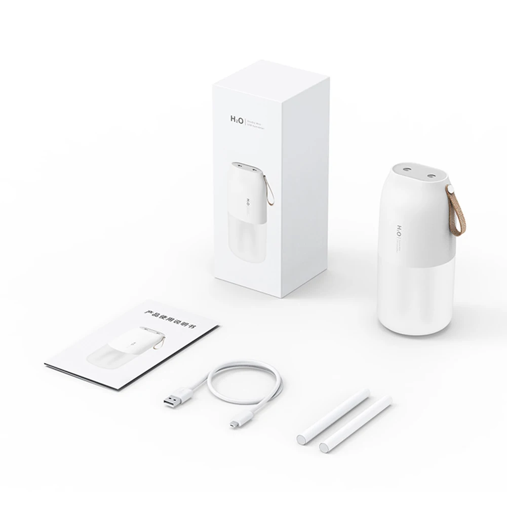 Humidificador de aire inalámbrico, difusor de Aroma con batería recargable de 2000mAh, doble boquilla, fabricante de niebla de aceite esencial
