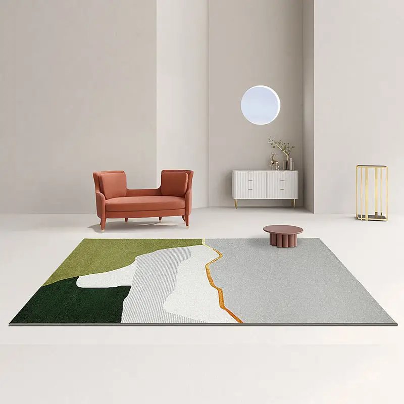 Nordic Green Carpet Living Room Modern Thick Rug for Bedroom Decor Sofa Coffee Table Floor Mat Kids Room Large Rugs And Carpets