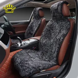 ROWNFUR Car Seat Covers Universal Cars Covers Curly Sheepskin Seat Cover Fur Auto Seat Cushion Automobiles Interior Accessories