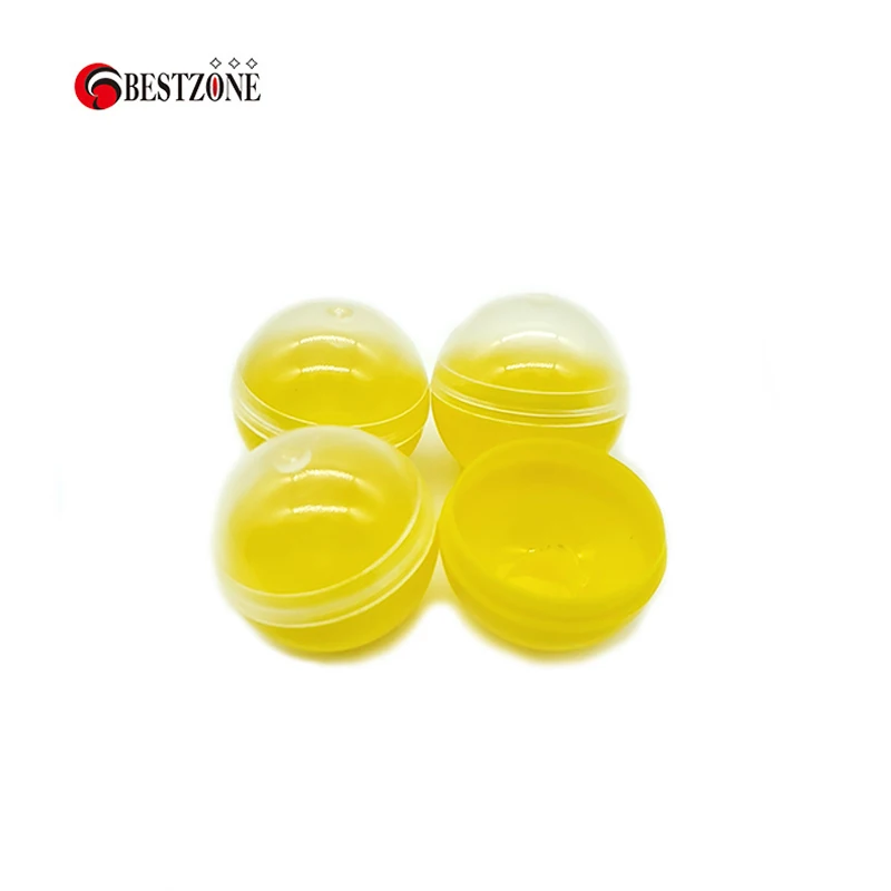 70 pz/lotto diametro 32MM giallo vuoto plastica PP giocattolo capsule sorpresa palla contenitore rotondo per distributore automatico