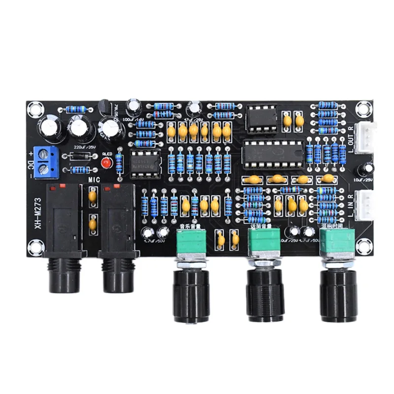 PT2399 Digital Microphone Amplifier Board Reverberation Karaoke Reverb Amplifier NE5532 Pre-Amplifier Tone Board