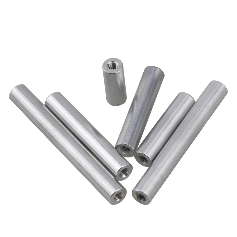 5-10pcs Aluminum spacer rods M2 M2.5 M3 M4 M5 M6 round aluminum standoff spacer spacing screw for RC stud column spacers