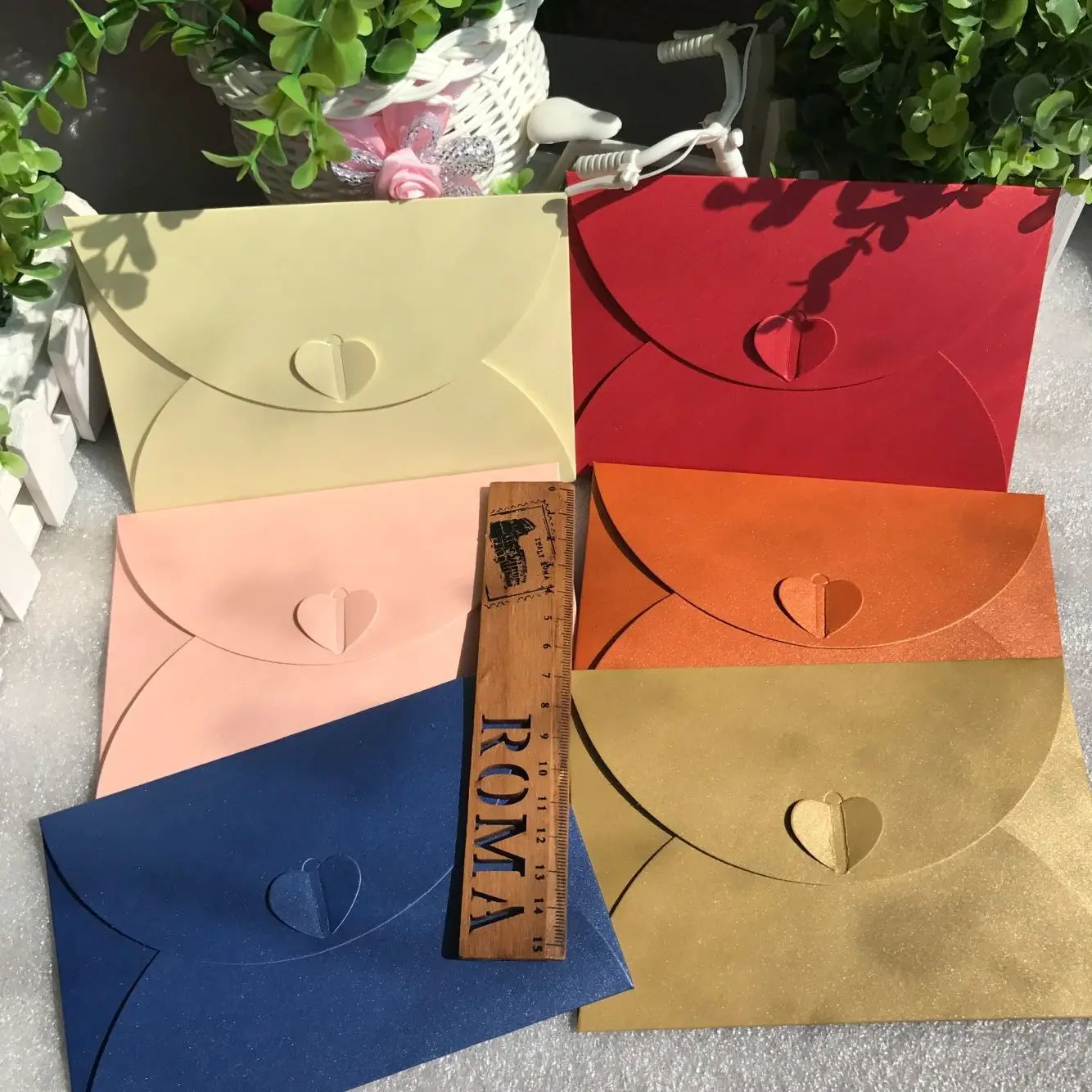 100Pcs Vintage Retro Small Colored Blank Paper Envelopes Wedding Invitation Envelope Greeting Cards Gift Envelope 17.5*11cm