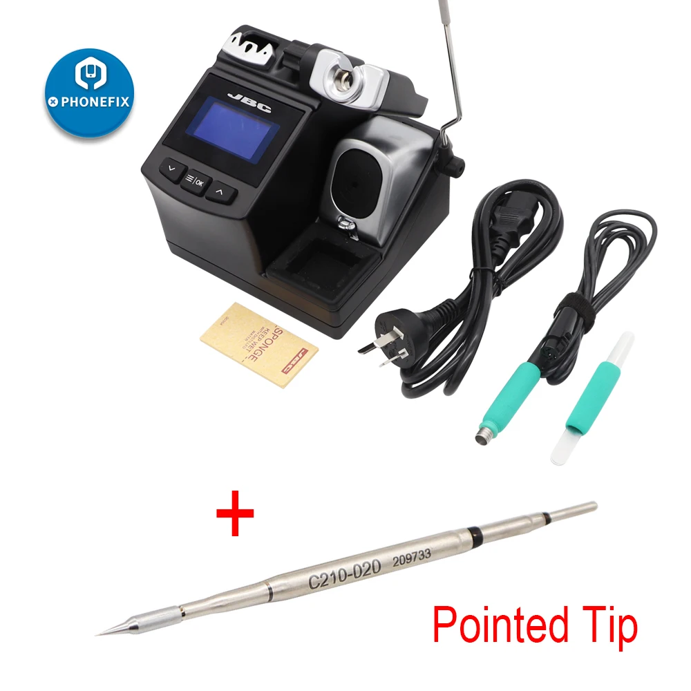 Original JBC Soldering Station CD-2SE with T210 Soldering Handle and Iron Tips for Phone Motherboard BGA Rework Welding Repair